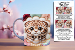 Vibrant 11oz Mug Wrap Png Template , Holiday Pets Product Image 1