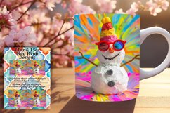 Winter Holiday Snowman Mug Wrap 11oz/15oz Seasonal Product Image 1