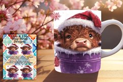 Trendy 11oz Mug Wrap Png Design , Christmas Product Image 1