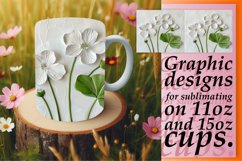 3D Flower Serenity: Mug Wrap Sublimation Product Image 1