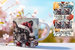 Peeking Dog Holiday Design Winter Sublimation Mug Wrap 11oz Product Image 1