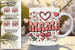 Lovely 15oz Mug Wrap Png Design , Mama Product Image 1