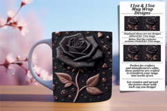 RADIANT 15oz Mug Wrap PNG Design , 3D Flower Product Image 1