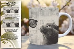 Chic Cat Design Cup: Sublimated Elegance Product Image 1