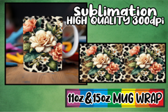 Happy hearts 11oz 15oz sublimation wrap, Leopard Prints Product Image 1