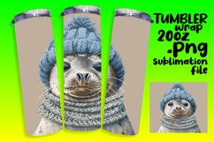 Snowy Holiday Critters Tumbler Wrap 20oz Product Image 1