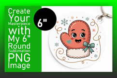 Vibrant Circle PNG Sublimation Design , Cute Christmas Product Image 1