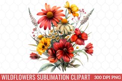 Wildflowers Sublimation Clipart Product Image 1