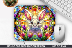Bunny Mouse Pad Sublimation, Easter Mouse Pad PNG Product Image 1