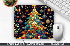 Christmas Tree Mouse Pad Sublimation,Christmas Mouse Pad PNG Product Image 1