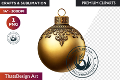 Christmas Baubles Clipart, Festive Holiday Ornaments PNG Product Image 1