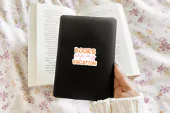 Printable Summer Book Lover Sticker | Books Are My Vacation Product Image 3