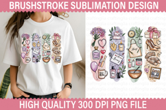 Mother's Day Brushstroke Sublimation Design -Brushstroke PNG Product Image 1