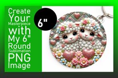 Elegant Keychain Round Design Template , Sweet Animals Product Image 1