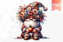 Floral Gnome Sublimation - Clipart PNG Bundle Product Image 5