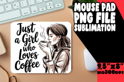 SWEET mouse pad Innovative PNG, Just A Girl Product Image 1