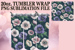 ENCHANTING SMILES 20oz TUMBLER WRAP, Flower Pattern Product Image 1