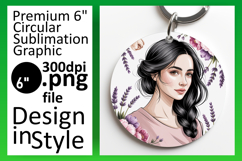 Vibrant Round Design Car Coaster PNG , Beauty Woman Product Image 1