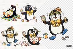 Summer Funny Penguin Clipart Product Image 1