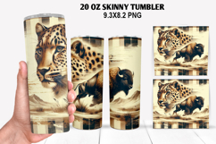 Tiger Skinny Tumbler 20oz Wrap Design, Animal Tumbler Wrap Product Image 1
