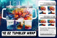 Tranquil Tree Watercolor Tumbler Sublimation - 40oz Product Image 1