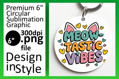 Creative Round Design Coaster Artwork , Cat Quote Product Image 1