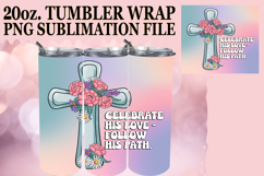 Gentle breezes 20oz tumbler wrap, Cross Product Image 1