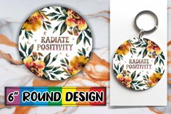 Enchanted Circle Keychain, Flower Quote Product Image 1