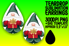 Elegant Teardrop Sublimation Design Art , Gnome Product Image 1