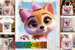 Playful PNG Art for Gifts, 3D Dog Product Image 1