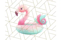 Pink and Mint Summer Clipart PNG Beach Icons, Summer Fun Png Product Image 3