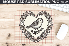 Watercolor Birds Mouse Pad Sublimation - Valentines PNG Product Image 1