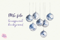 Retro Disco Ball PNG Groovy Disco Christmas Clipart Product Image 1