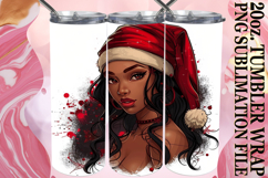 Lively Evenings 20oz tumbler wrap, Xmas Girl Product Image 1