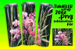 Tumbler Wrap Sublimation 20oz Design Vibrant Flowers Product Image 1