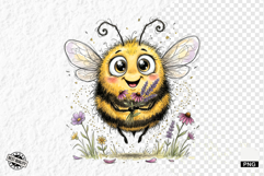 Summer Whimsical Bees PNG Clipart Product Image 1