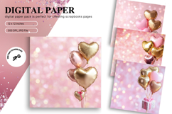 Heart Valentines Background Love Wallpaper Bokeh Backdrop_79 Product Image 1