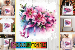 Whimsical TOTE BAG Designs PNG, Flowers Product Image 1