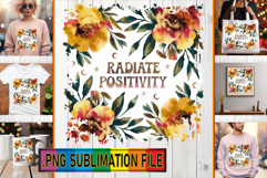 VIBRANT TSHIRT Ideas PNG, Flower Quote Product Image 1