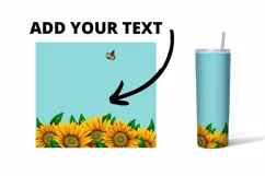 Sunflowers Tumbler Sublimation | 20 oz | Taper | Straight Product Image 4