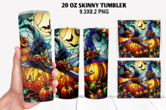 Skinny Tumbler 20oz Wrap Design, Halloween Tumbler PNG Product Image 1