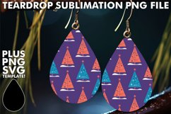 Glamorous Teardrop Earrings PNG, Christmas Product Image 1