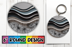Playful Circle Car Coaster Design, Pattern Product Image 1
