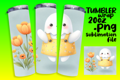 GREAT GIFT 20oz Tumbler Wrap , Cute Ghost Product Image 1