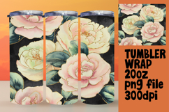 LUSH 20oz PNG Tumbler Template , Flower Pattern Product Image 1