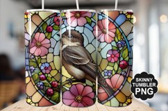 Eastern Phoebe Single Bird Stained Glass - Tumble Design Product Image 1