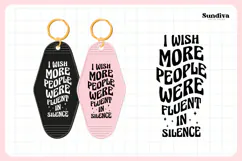 Snarky Quote Motel Keychain SVG | Fluent In Silence Product Image 3
