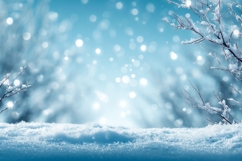 Snow Background Design, Winter Forest Background Mockup Product Image 1