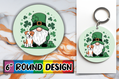 Cute Watercolor Spring Animals Round Design PNG Product Image 1