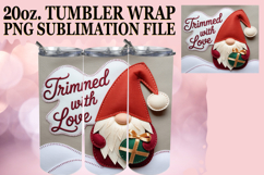 Gentle Thoughts 20oz tumbler wrap, Holiday Gnome Product Image 1
